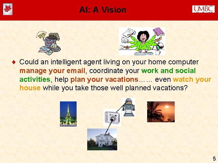 AI: A Vision ¨ Could an intelligent agent living on your home computer manage AI: A Vision ¨ Could an intelligent agent living on your home computer manage