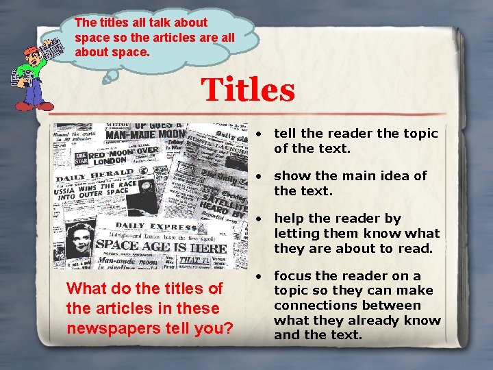 Understanding Nonfiction Text Features View Examples of Text