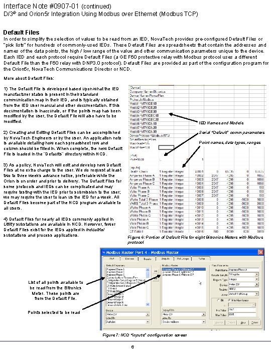 Interface Note #0907 -01 (continued) D/3® and Orion 5 r Integration Using Modbus over