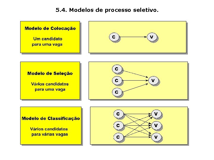 5. 4. Modelos de processo seletivo. 