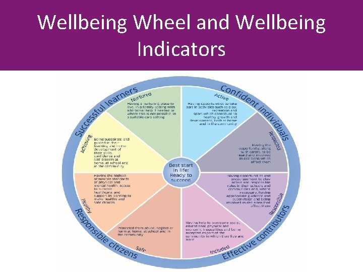 Wellbeing Wheel and Wellbeing Indicators 