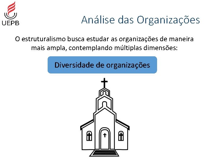 Análise das Organizações O estruturalismo busca estudar as organizações de maneira mais ampla, contemplando