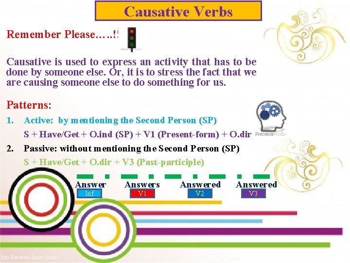 Causative Verbs Remember Please…. . !!!!! Causative is used to express an activity that