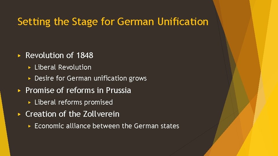 Setting the Stage for German Unification ▶ ▶ Revolution of 1848 ▶ Liberal Revolution