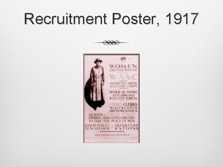 Recruitment Poster, 1917 