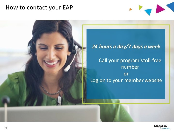 How to contact your EAP 24 hours a day/7 days a week Call your
