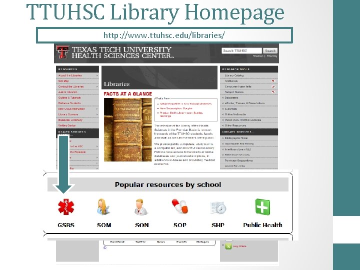 TTUHSC Library Homepage http: //www. ttuhsc. edu/libraries/ 