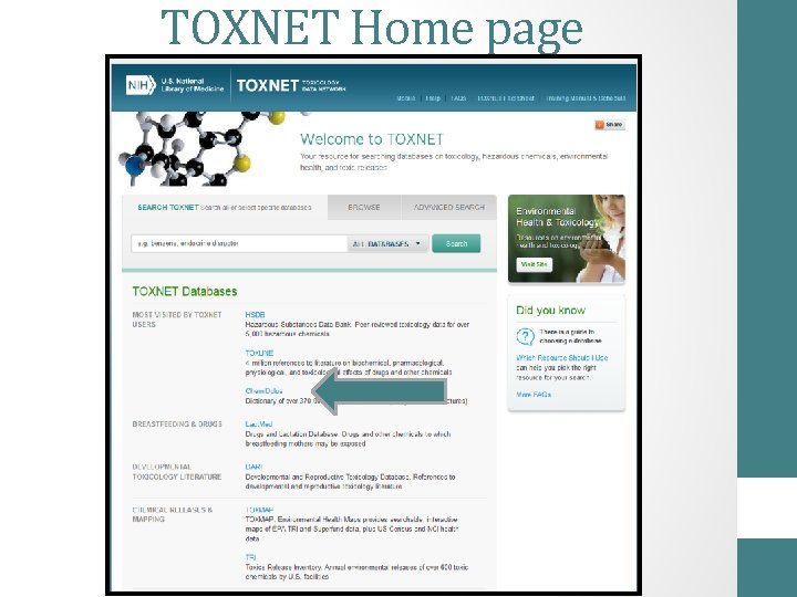 TOXNET Home page 