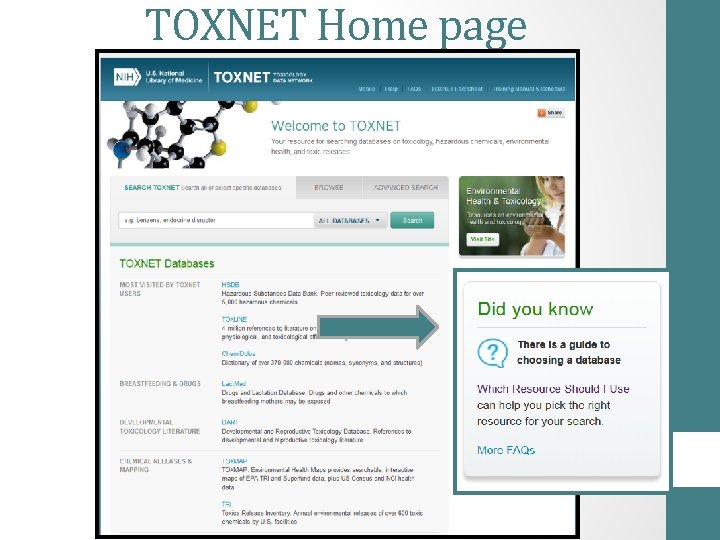 TOXNET Home page 