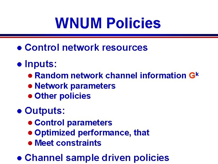 W Num EE 360 Lecture 12 Outline AdHoc Network Optimization