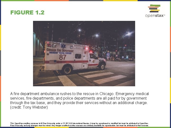 FIGURE 1. 2 A fire department ambulance rushes to the rescue in Chicago. Emergency