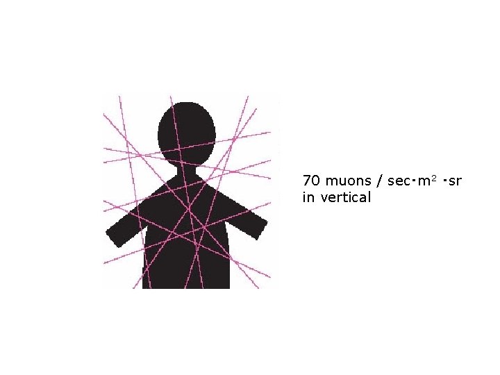 70 muons / sec・m 2 ・sr in vertical 