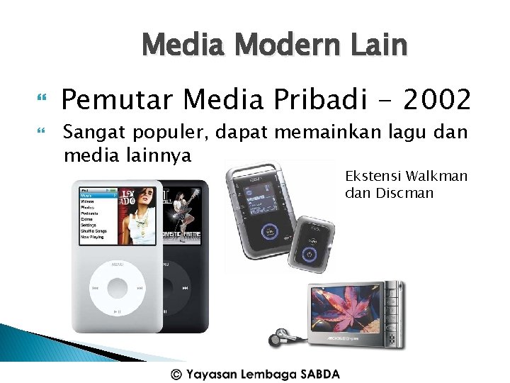 Media Modern Lain Pemutar Media Pribadi - 2002 Sangat populer, dapat memainkan lagu dan