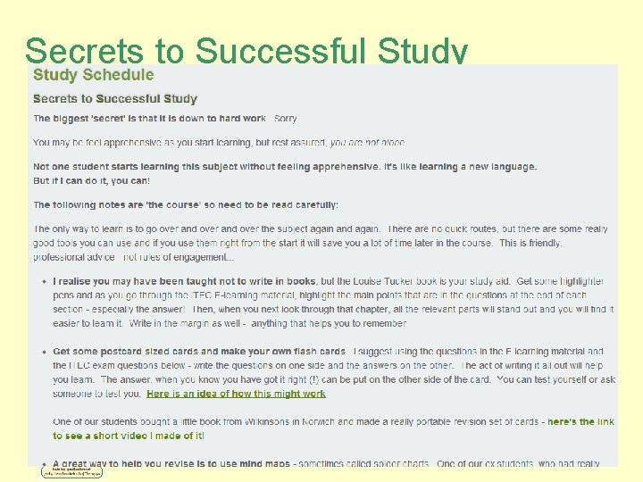 Secrets to Successful Study 5 