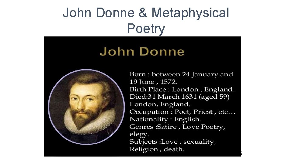 John Donne & Metaphysical Poetry 2 