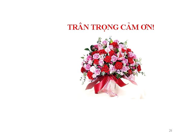 TR N TRỌNG CẢM ƠN! 29 