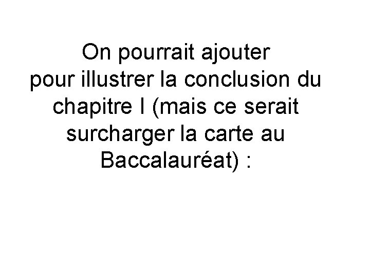 On pourrait ajouter pour illustrer la conclusion du chapitre I (mais ce serait surcharger