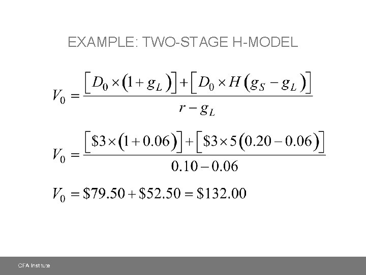 EXAMPLE: TWO-STAGE H-MODEL 