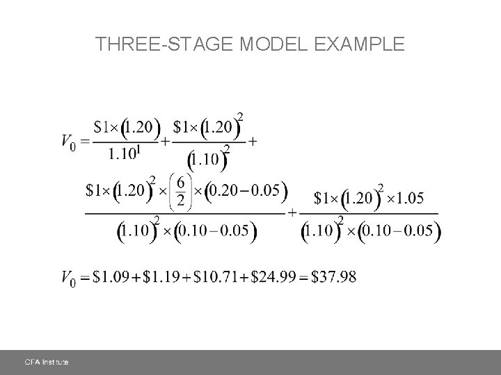 THREE-STAGE MODEL EXAMPLE 