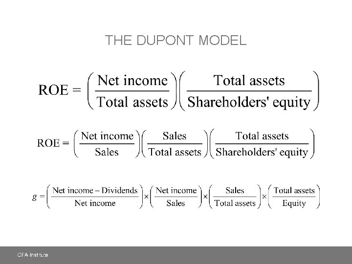 THE DUPONT MODEL 