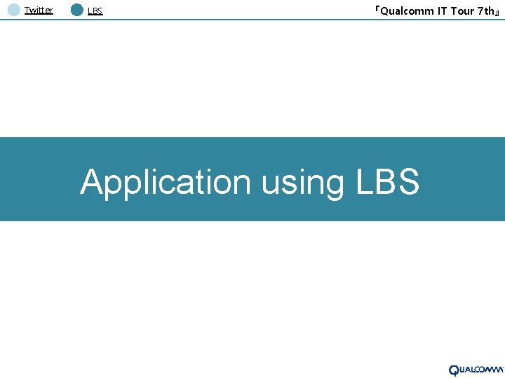 Twitter LBS 『Qualcomm IT Tour 7 th』 Application using LBS 