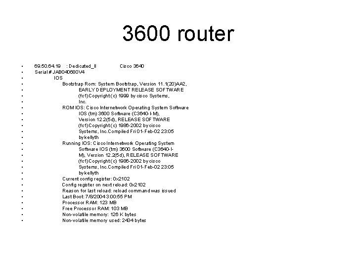 3600 router • • • • • • • 69. 50. 64. 19 :