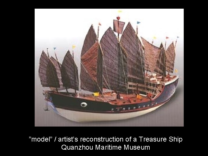 ”model” / artist’s reconstruction of a Treasure Ship Quanzhou Maritime Museum 