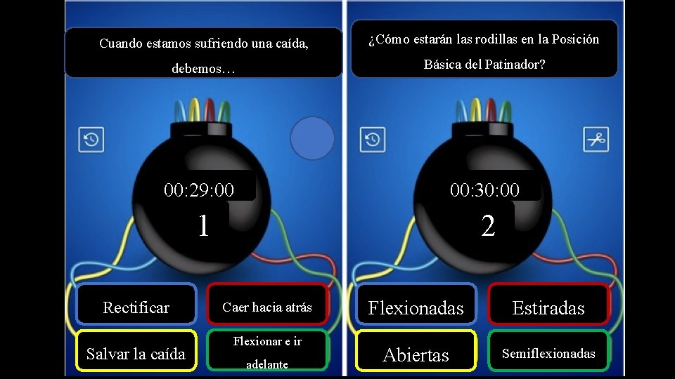 Cuando estamos sufriendo una caída, ¿Cómo estarán las rodillas en la Posición debemos… Básica