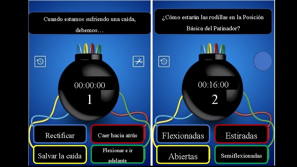 Cuando estamos sufriendo una caída, ¿Cómo estarán las rodillas en la Posición debemos… Básica