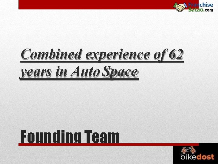 Combined experience of 62 years in Auto Space Founding Team 