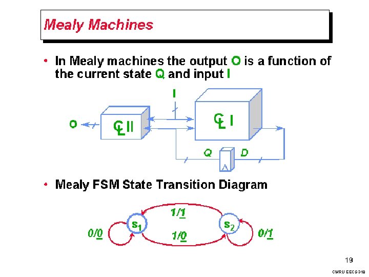 Mealy Machines CWRU EECS 318 