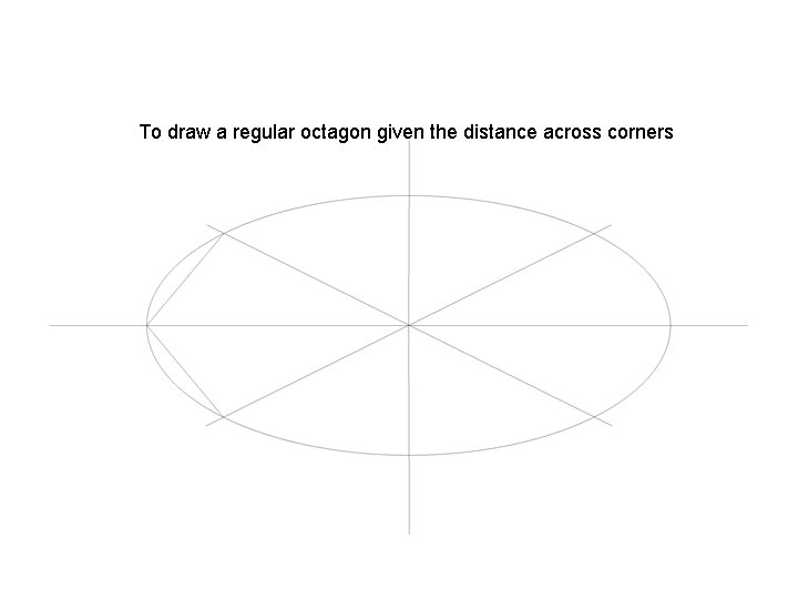 To draw a regular octagon given the distance across corners 