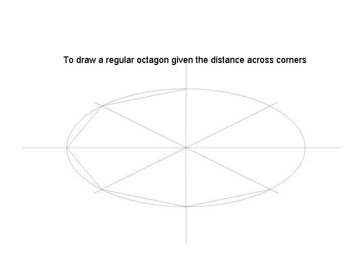 To draw a regular octagon given the distance across corners 
