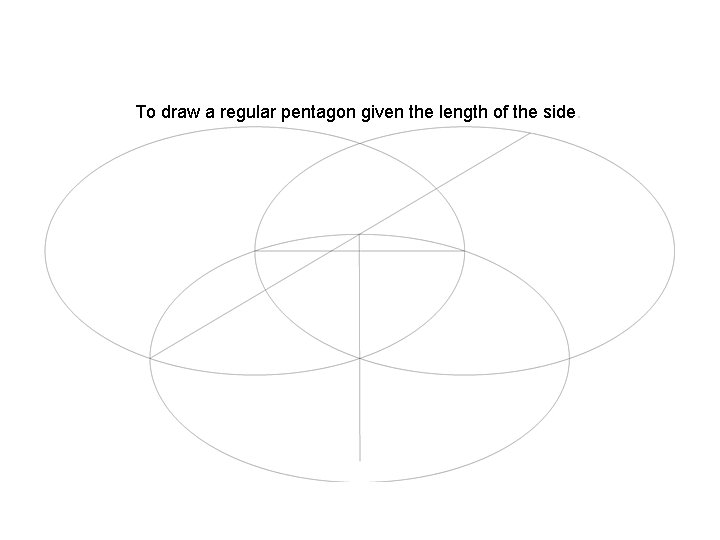 To draw a regular pentagon given the length of the side. 