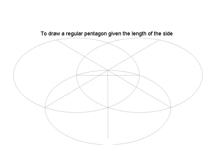 To draw a regular pentagon given the length of the side. 