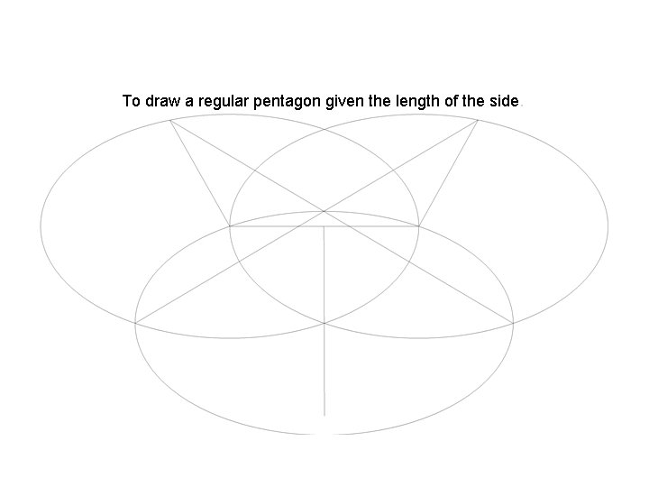 To draw a regular pentagon given the length of the side. 