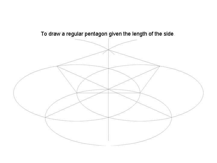 To draw a regular pentagon given the length of the side. 