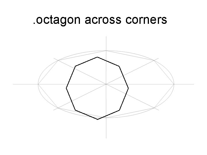 . octagon across corners 
