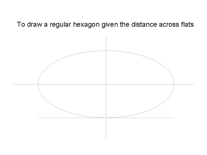 To draw a regular hexagon given the distance across flats. 