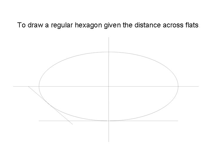 To draw a regular hexagon given the distance across flats. 