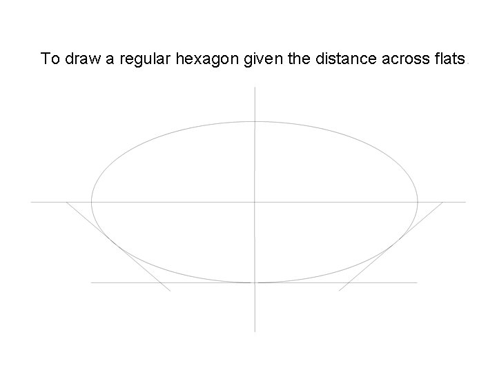 To draw a regular hexagon given the distance across flats. 