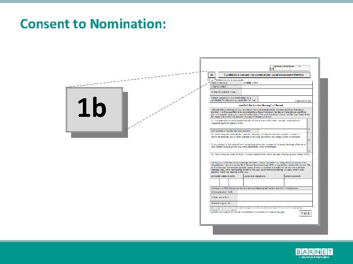 Consent to Nomination: 1 b 