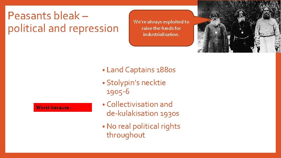 Peasants bleak – political and repression We’re always exploited to raise the funds for