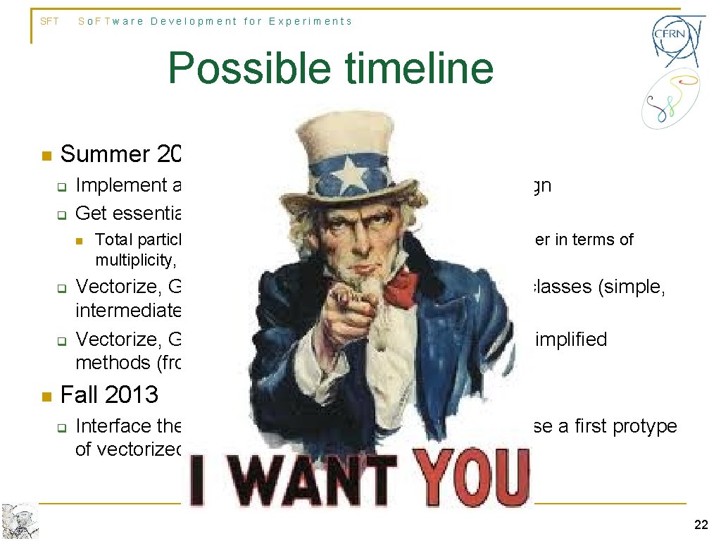 SFT So. FTware Development for Experiments Possible timeline n Summer 2013 q q Implement SFT So. FTware Development for Experiments Possible timeline n Summer 2013 q q Implement