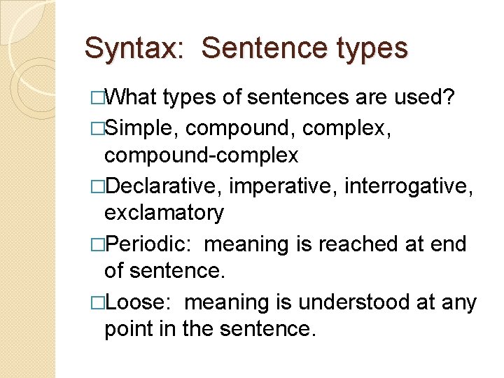 Syntax Words Examples Literary Analysis DIDLS ANALYZING FOR TONE WHAT IS