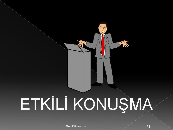 ETKİLİ KONUŞMA Kamil Sönmez 2012 23 