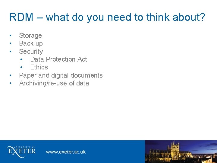 RDM – what do you need to think about? • • • Storage Back RDM – what do you need to think about? • • • Storage Back
