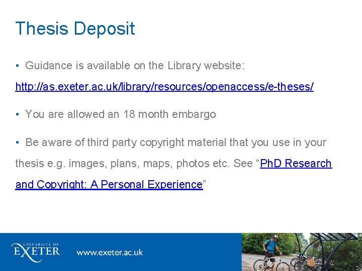 Thesis Deposit • Guidance is available on the Library website: http: //as. exeter. ac. Thesis Deposit • Guidance is available on the Library website: http: //as. exeter. ac.
