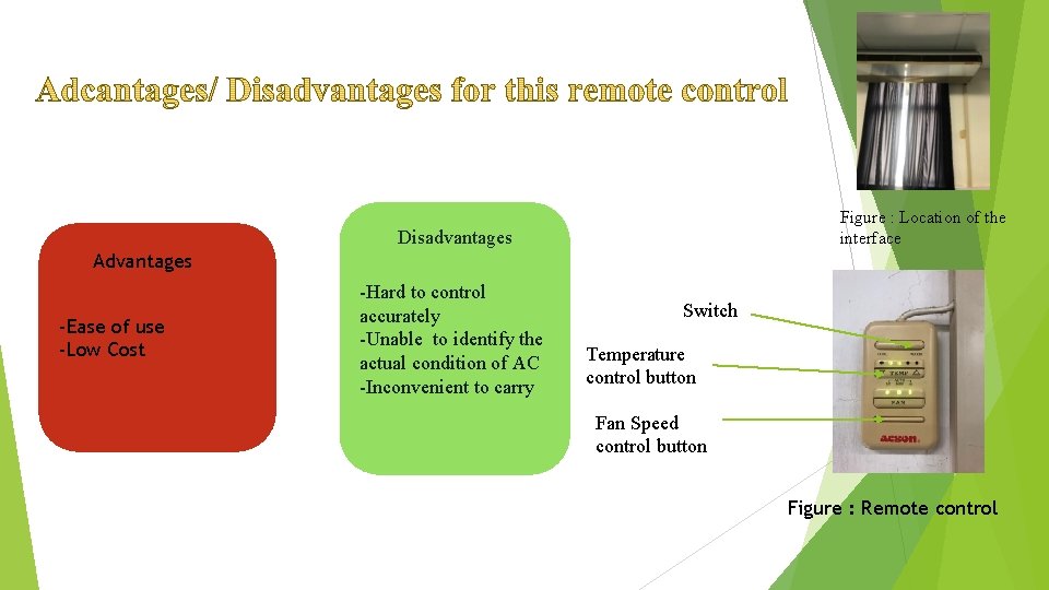 Figure : Location of the interface Disadvantages Advantages -Ease of use -Low Cost -Hard