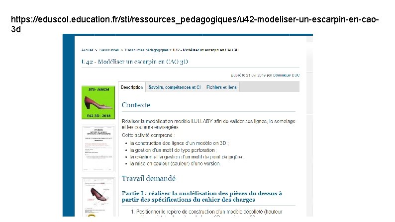 https: //eduscol. education. fr/sti/ressources_pedagogiques/u 42 -modeliser-un-escarpin-en-cao 3 d 